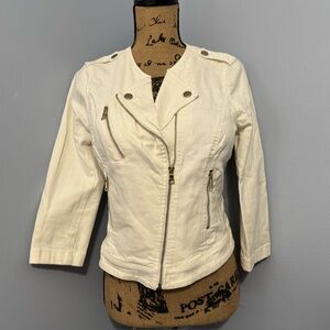 WHBM White Denim Jacket